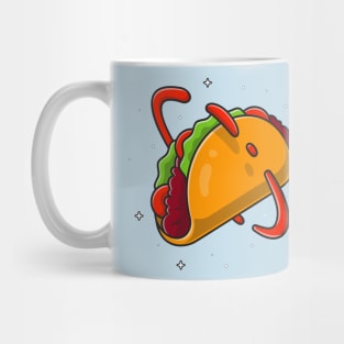 Taco Planet Cartoon Illustration Mug